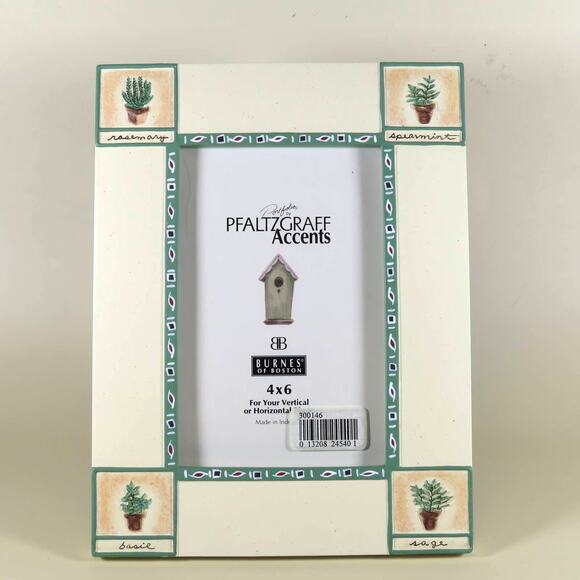 Pfaltzgraff Accents Picture Frame 4x6 - Naturewood  Herb Garden Nature Theme - Picture 12 of 12
